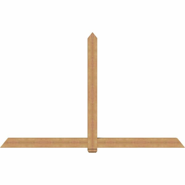 Ekena Millwork Eugene Smooth Timber Gable Bracket, Western Red Cedar, 108"W x 68"H x 5 1/2"D x 5 1/2"F, 15/12 Pitch GBW108X68X0606EUG00SWR - main